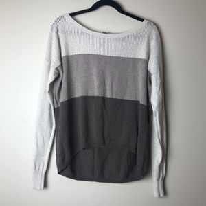 DKNY Color-block Cotton Zip Detail Sweater